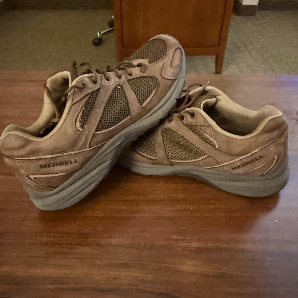 Merrell Meridian Sport Dark Earth J16267 Brown Leather Hiking Shoes Mens 11.5